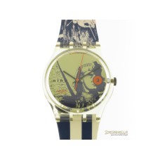 SWATCH Amneris classic quarzo cassa e cinturino plastica colorata new 